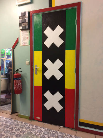 Amsterdam Flag Door by Michael Carlton - Rasta Flag Design