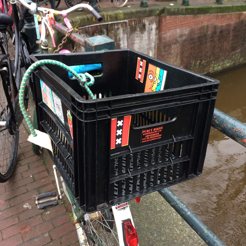 Amsterdam Flag Sticker on Bike Box
